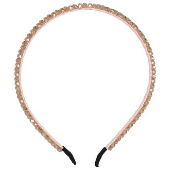 Girls Gold Diamante Headband