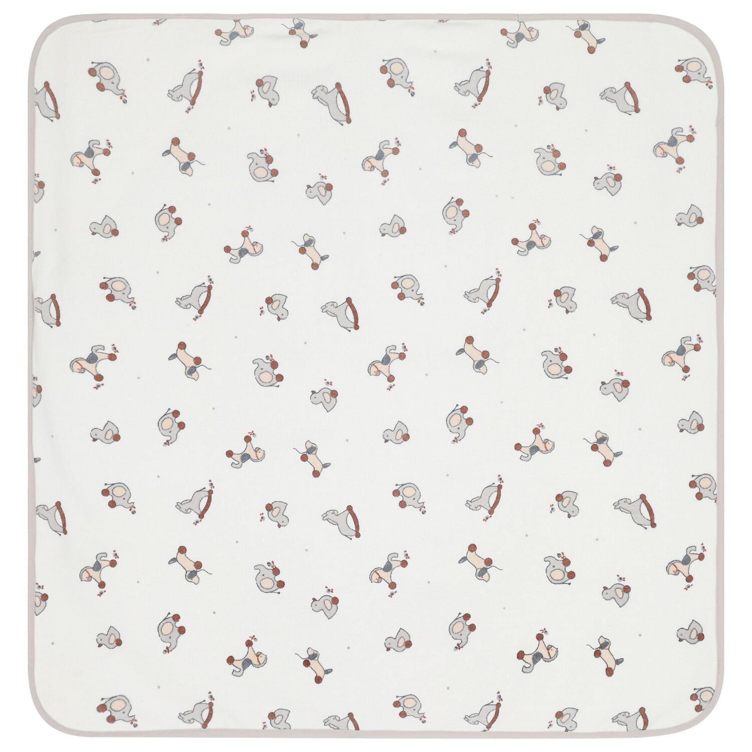 White & Grey  Hooded Towel , 1, hi-res