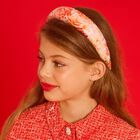 Girls Pink Floral Padded Headband , 1, hi-res