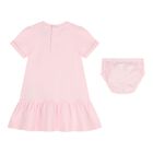 Baby Girls Pink Teddy Bear Dress Set, 1, hi-res