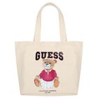 Girls Ivory Teddy Bear Logo Tote Bag, 1, hi-res