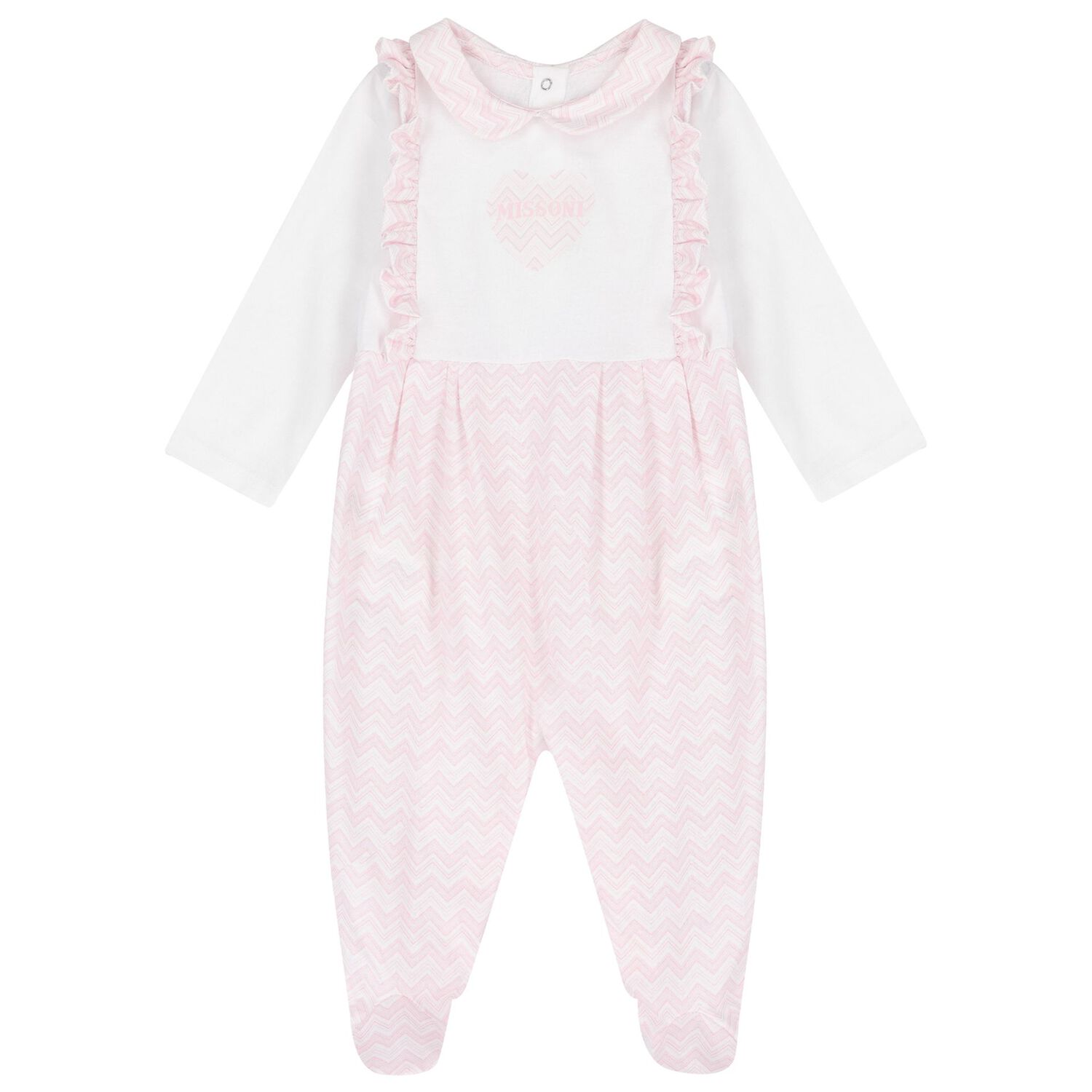 Baby Girls Pink Zig Zag Logo Babygrow Gift Set, 1, hi-res