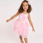 Girls Pink Tulle Ruffle Top, 2, hi-res