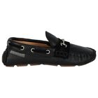 Boys Black Moccasins Shoes, 1, hi-res