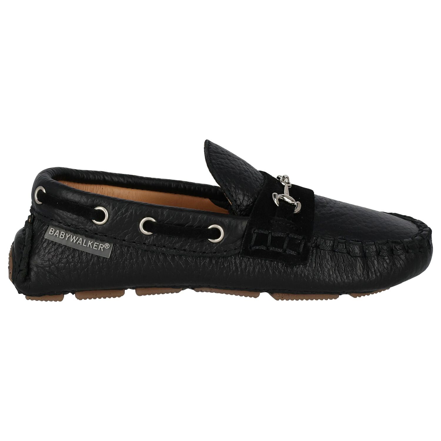 Boys Black Moccasins Shoes, 1, hi-res image number null
