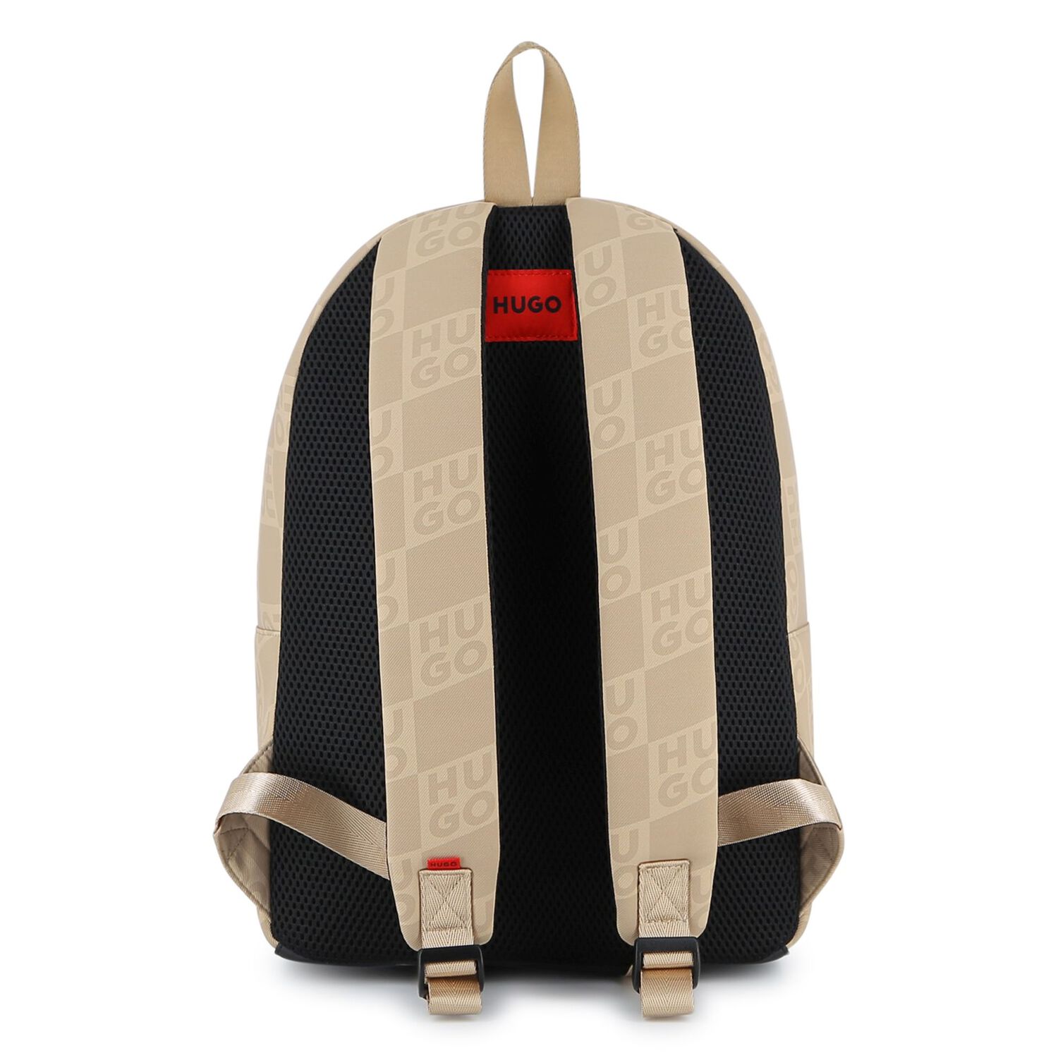 Boys Beige Logo Backpack, 1, hi-res