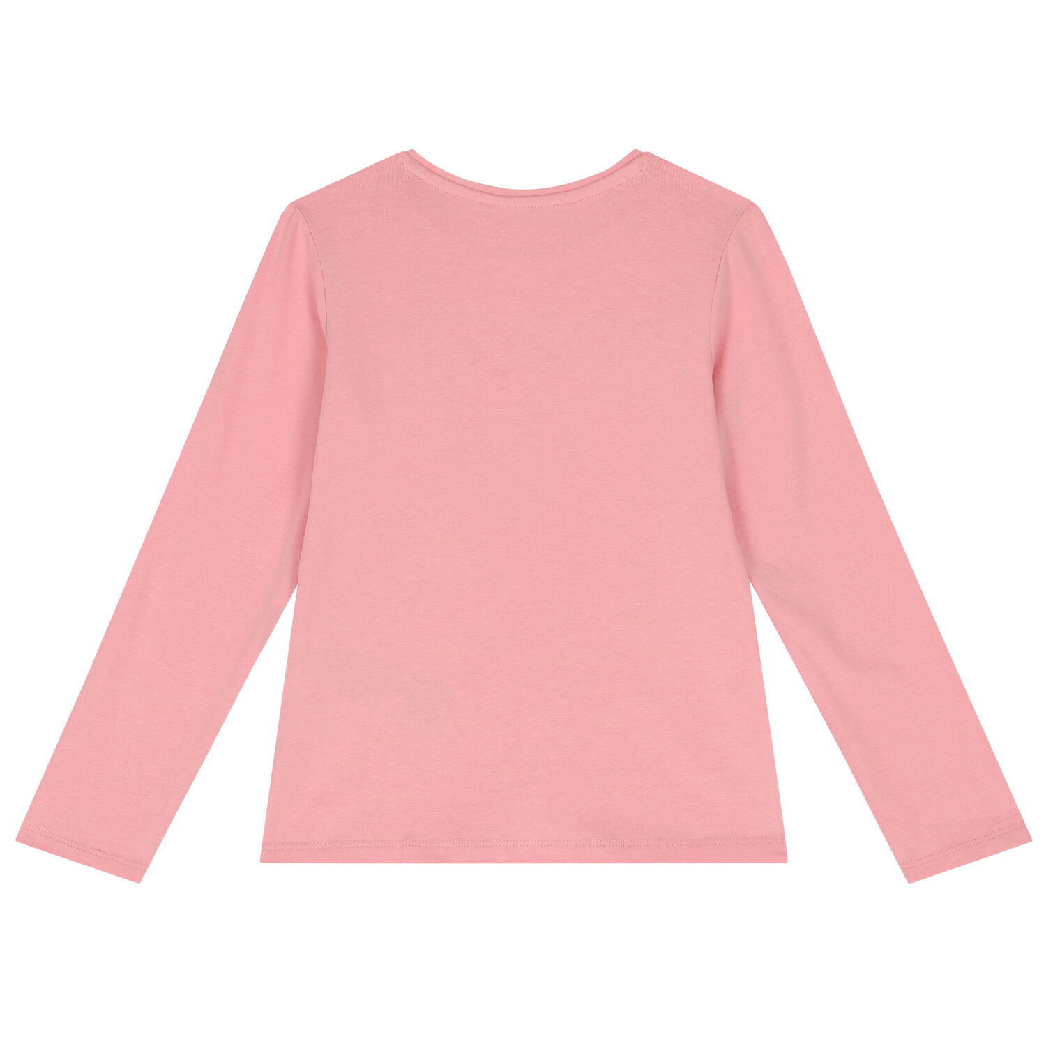 Girls Pink Logo Long Sleeve Top, 1, hi-res
