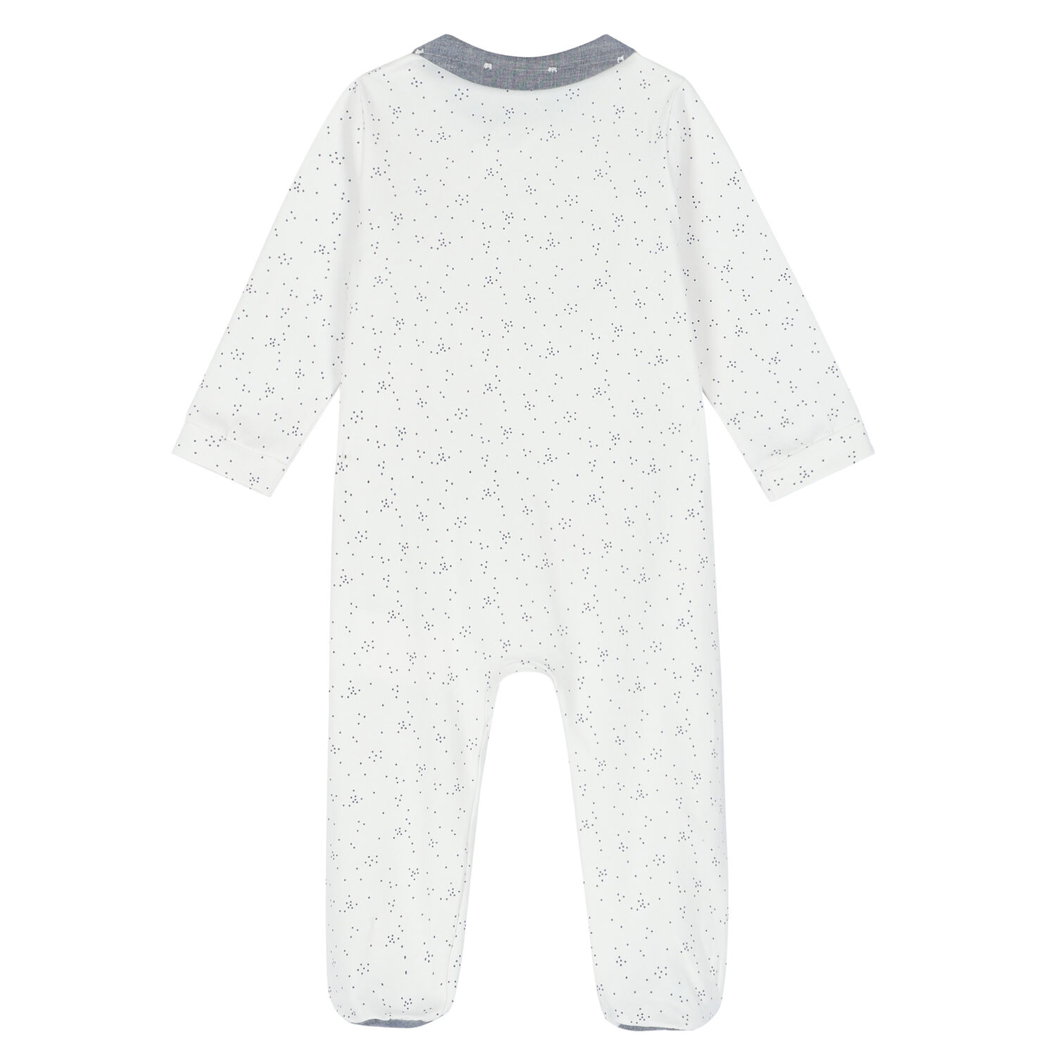 Baby Girls White Heart Babygrow, 1, hi-res