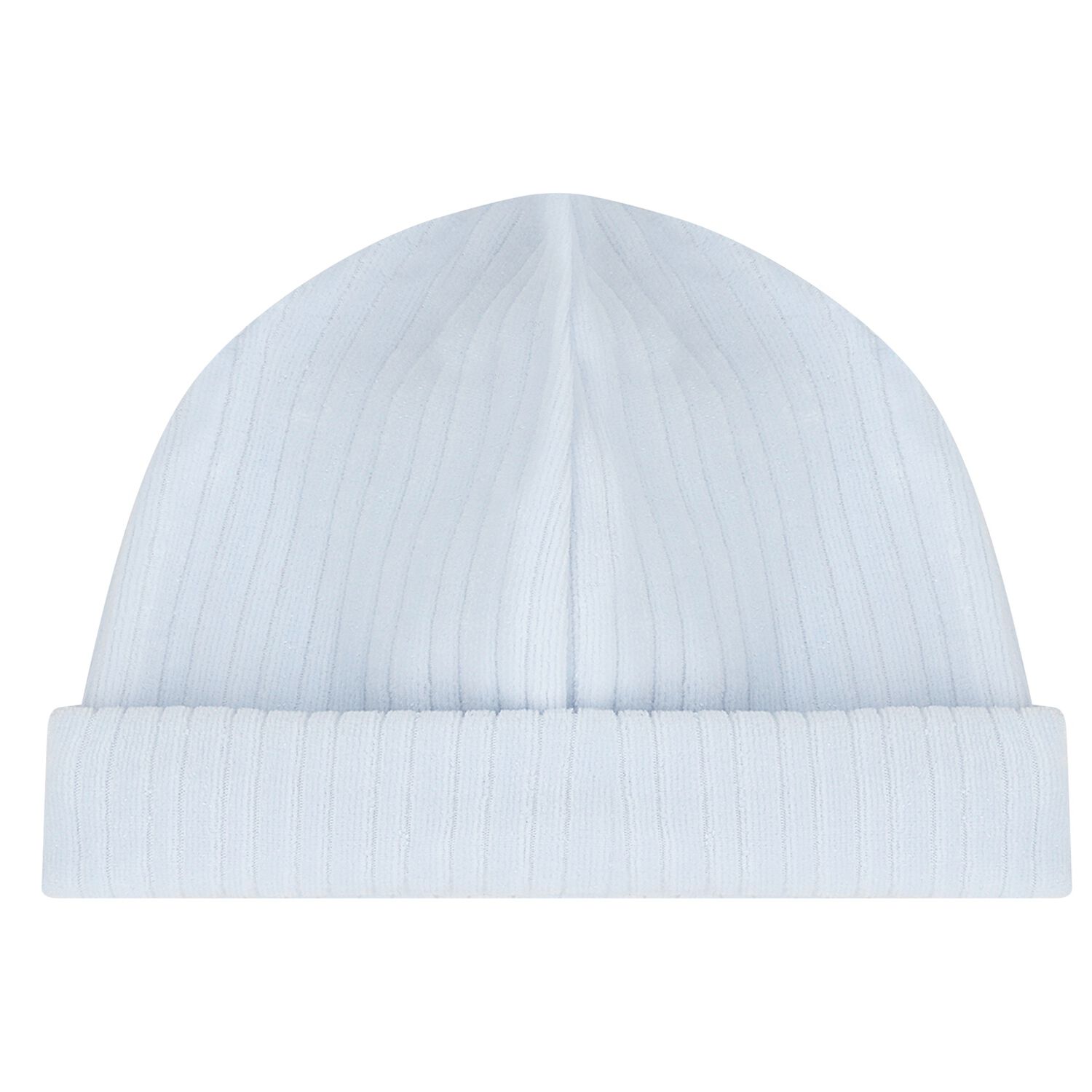 Baby Boys Blue Ribbed Hat, 1, hi-res