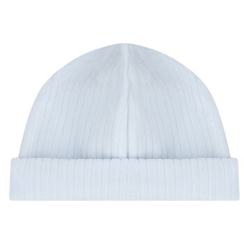 Baby Boys Blue Ribbed Hat
