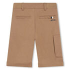 Boys Beige Bermuda Shorts, 1, hi-res