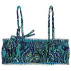 بيكيني باللون الازرق و الاخضر بنقشة بيزلي للبنات, 1, hi-res