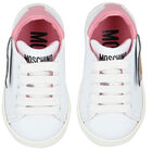 White Teddy Bear Trainers, 1, hi-res