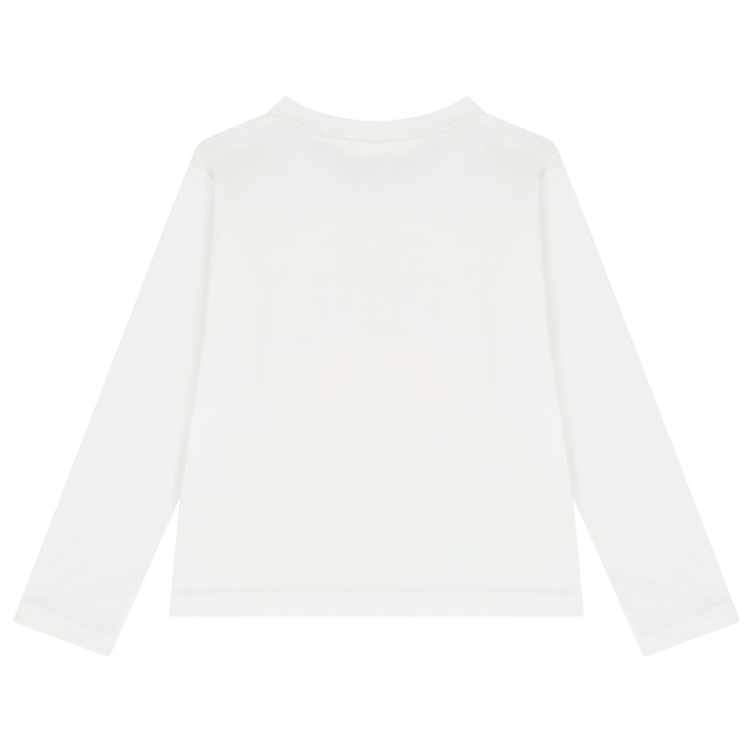 Girls White Embellished Long Sleeve Top, 1, hi-res