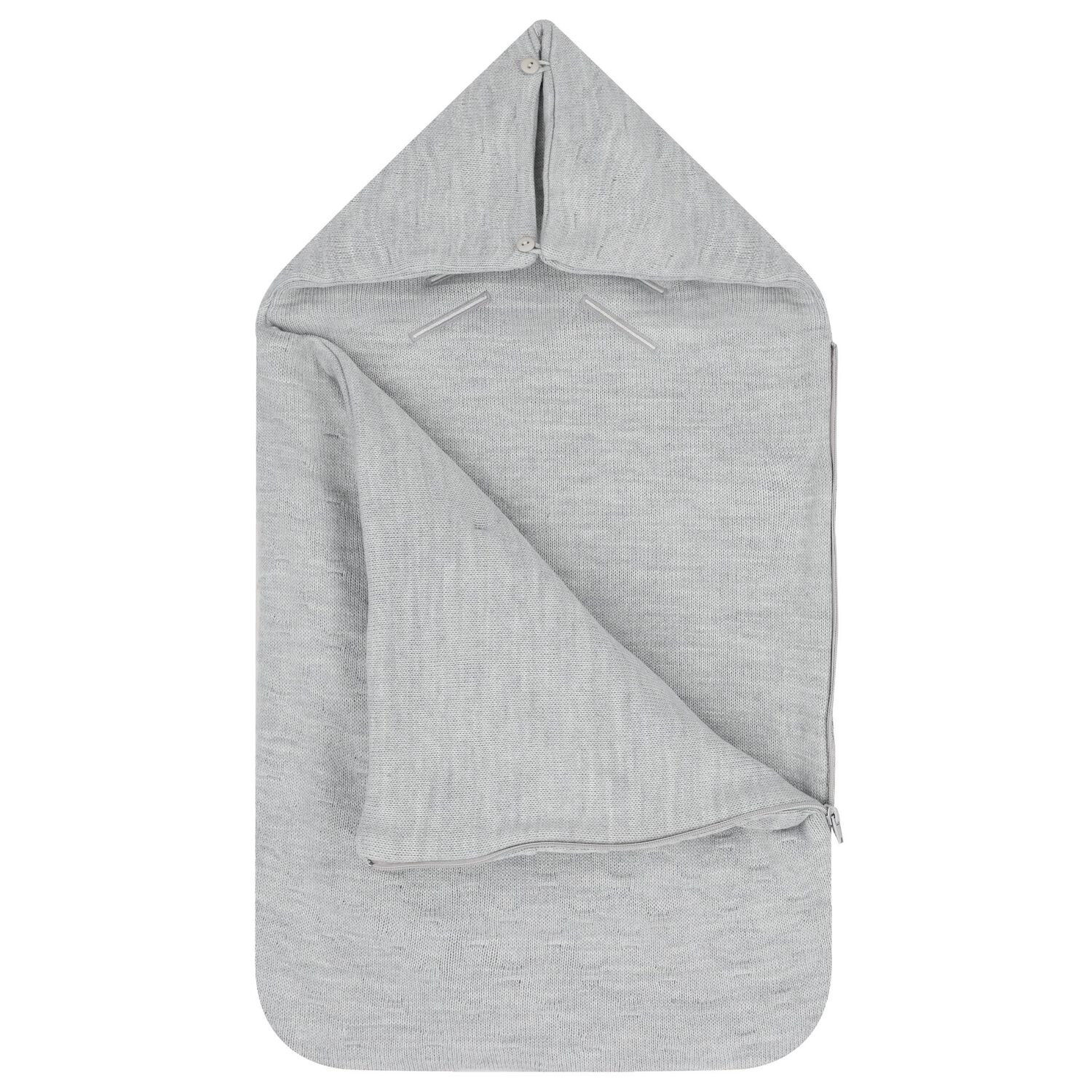 مدس اطفال محبوك باللون الرمادى , 2, hi-res