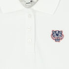 Younger Girls White Tiger Polo Dress, 1, hi-res