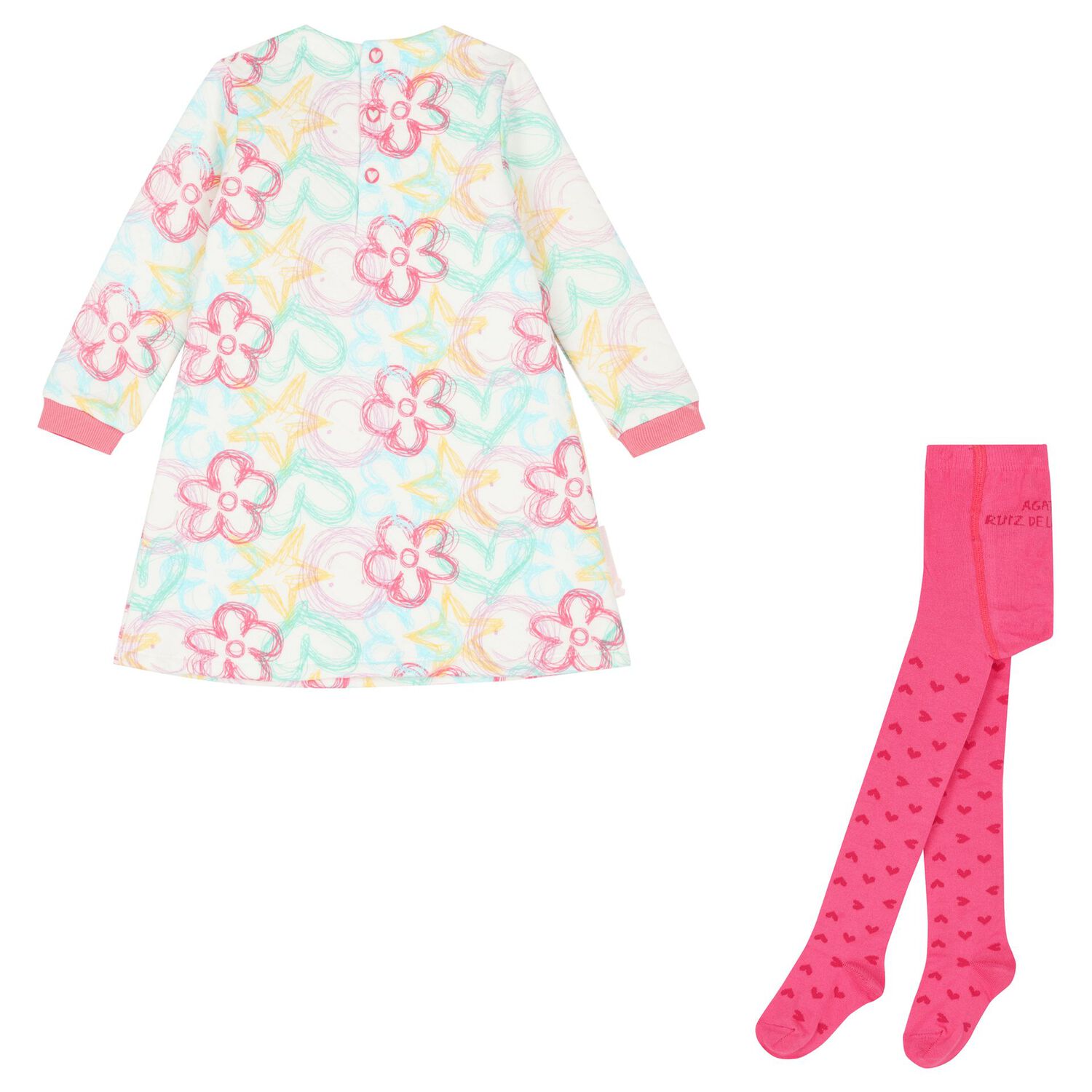 Girls White & Pink Flower Set, 1, hi-res image number null