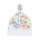 Baby Girls White & Pink Floral Blanket & Hat Gift Set, 1, hi-res