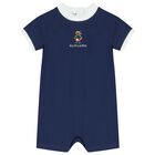Baby Boys Navy Blue Polo Bear Sun Suit, 1, hi-res
