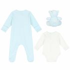 Baby Boys White & Blue Gift Set, 1, hi-res