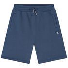 Boys Blue Logo Shorts, 1, hi-res