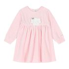 Baby Girls Pink Elephant Dress Set, 1, hi-res