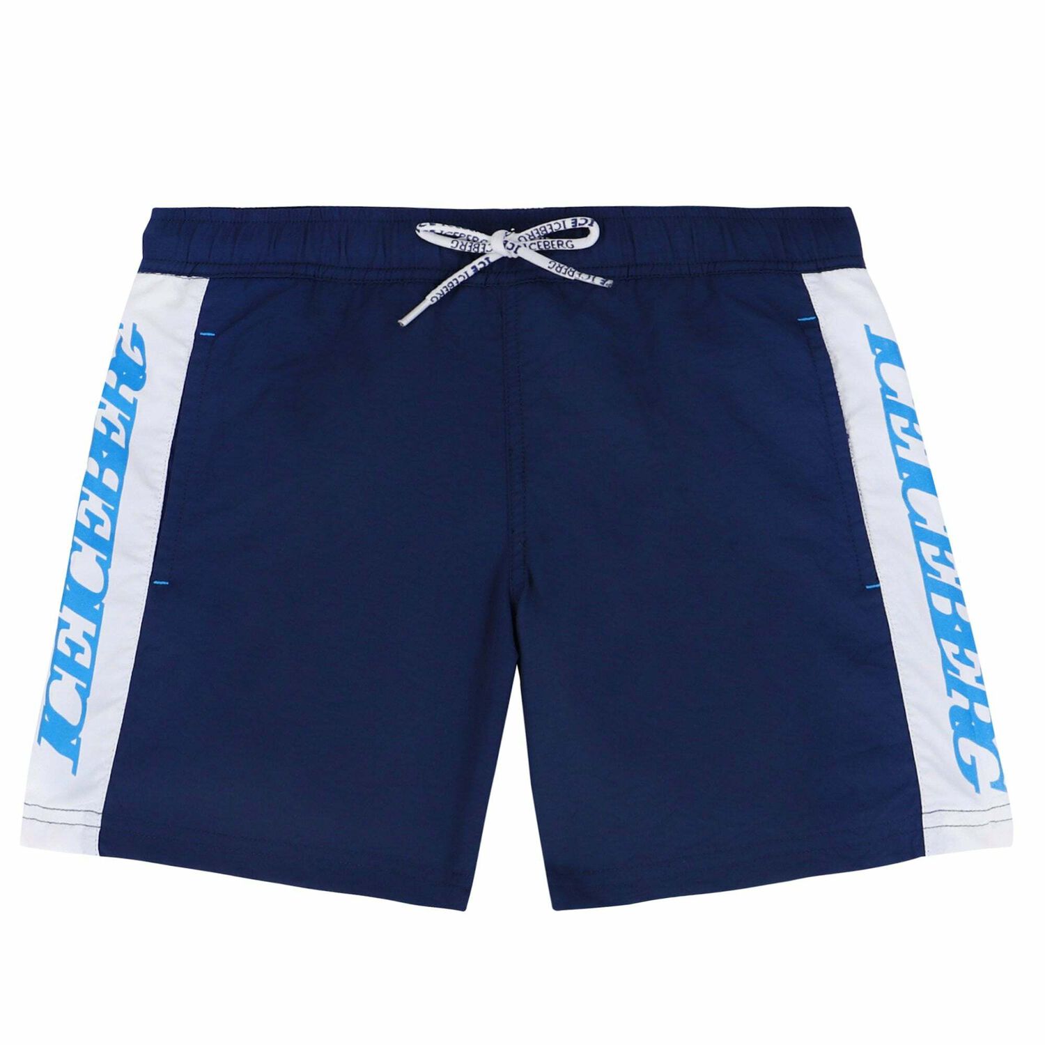 Boys Navy Logo Swim Shorts, 1, hi-res image number null