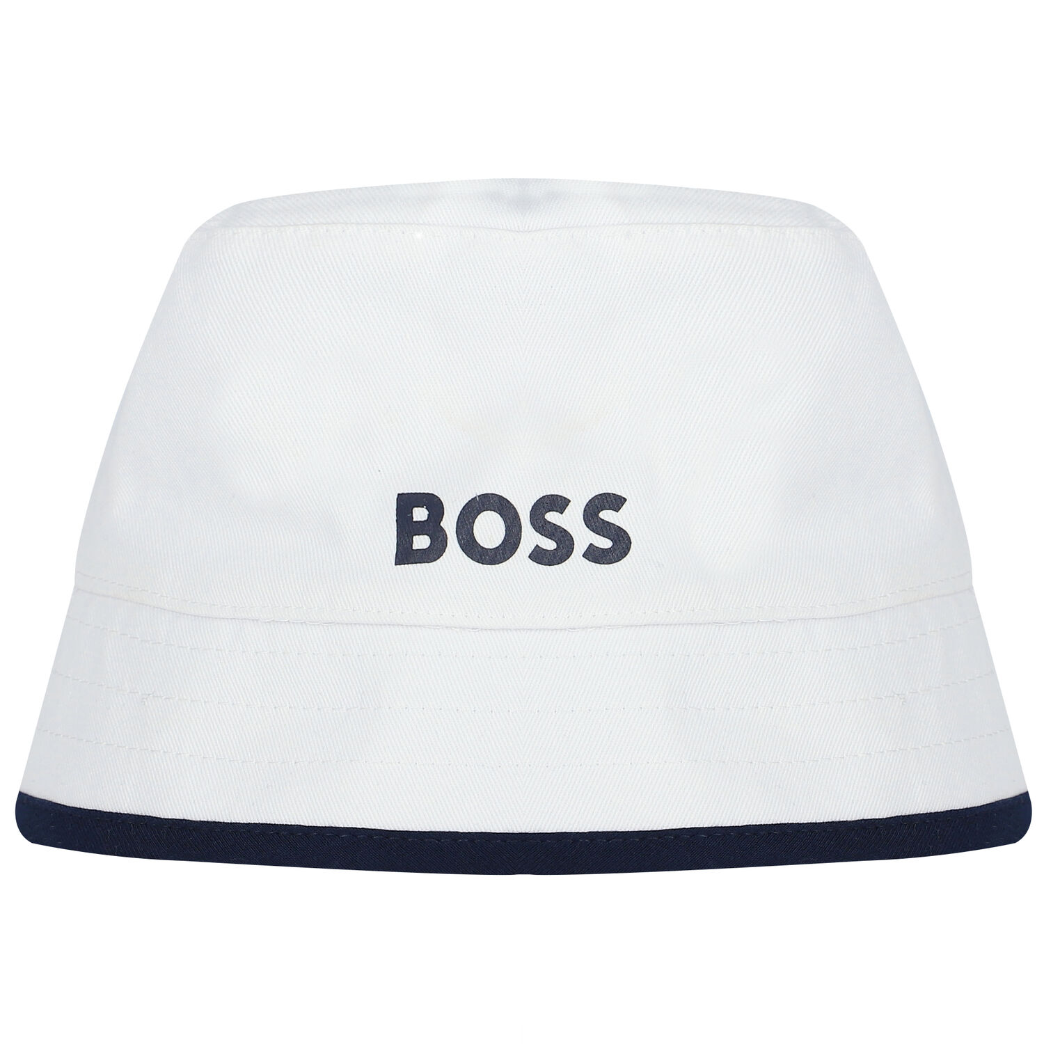 Baby Boys Blue & White Reversible Bucket Hat, 1, hi-res