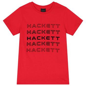 تيشيرت اولاد بالشعار باللون الاحمر 