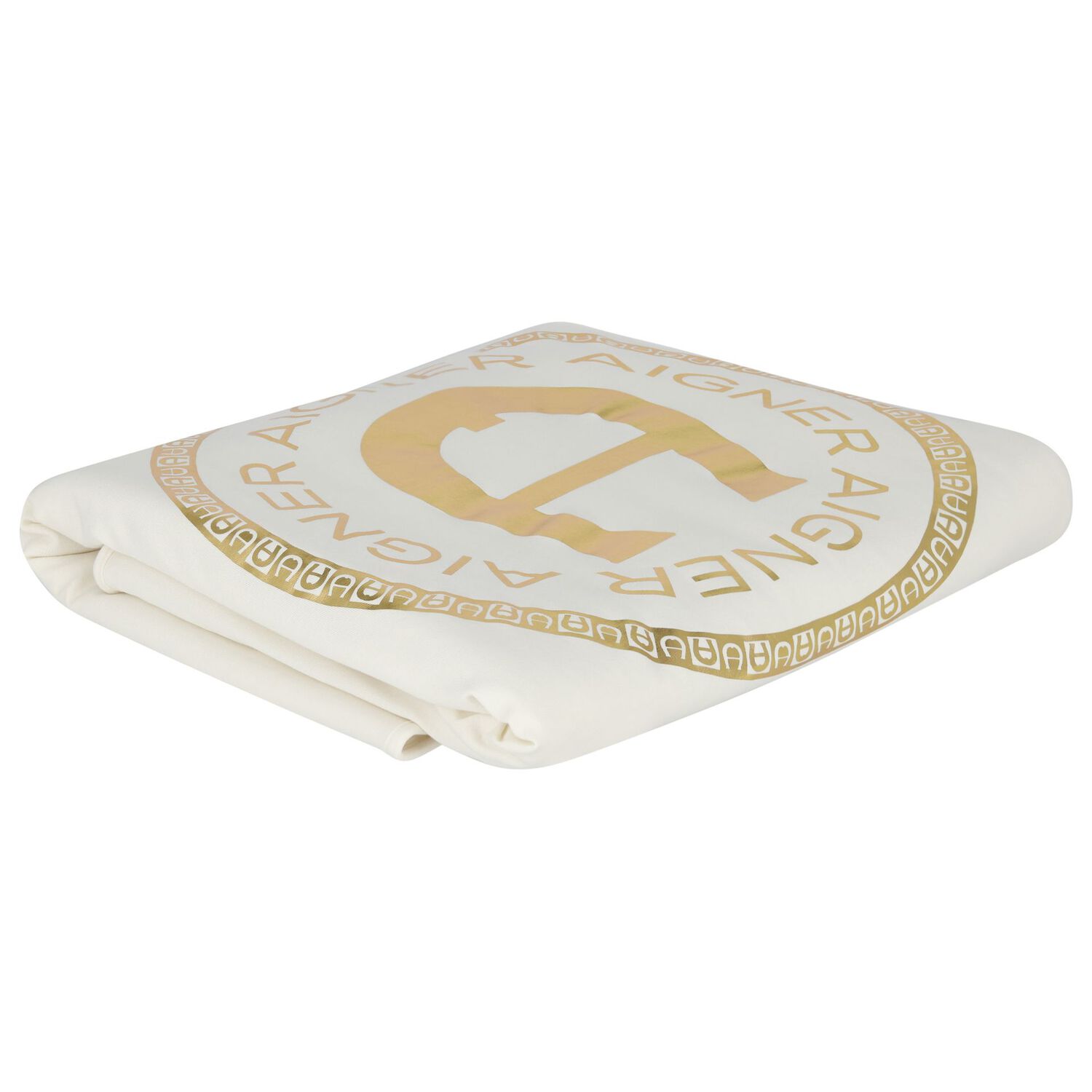 Ivory & Gold Logo Baby Blanket, 1, hi-res image number null