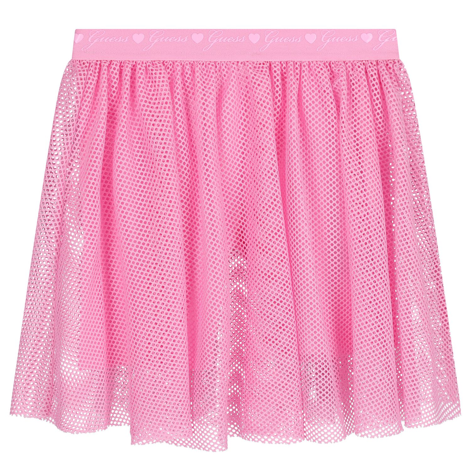 Girls Pink Logo Mesh Skirt , 1, hi-res