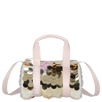 Girls Pink & Gold Sequin Bag