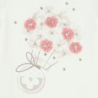 Girls Ivory Floral T-Shirt, 1, hi-res