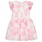 Baby Girls White & Pink Floral Dress Set, 1, hi-res