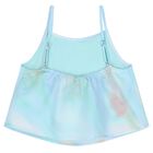 توب بنات بالشعار باللون الأزرق, 1, hi-res