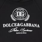 بلوزة بغطاء رأس وشعار باللون الأسود للأولاد, 1, hi-res