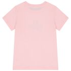Girls Pink Teddy Bear Logo T-Shirt, 5, hi-res
