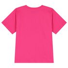 Girls Pink Teddy Bear Logo T-Shirt, 5, hi-res