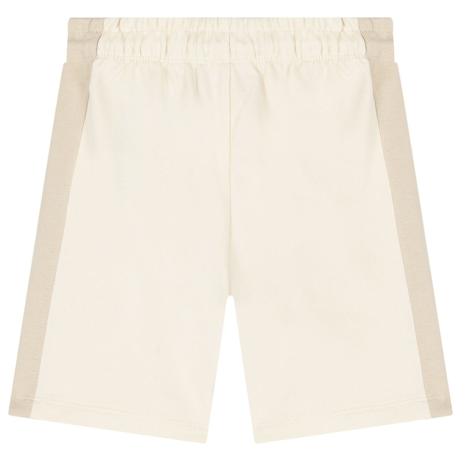 Boys Ivory & Beige Cotton Jersey Shorts, 2, hi-res image number null