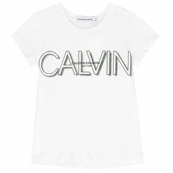 Girls White Logo T-Shirt