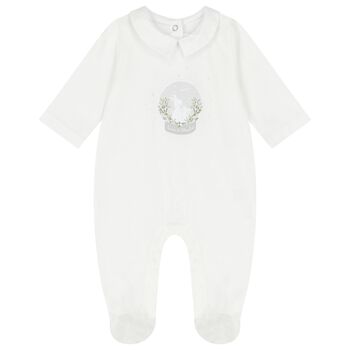 White Bunny Babygrow