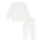 Younger White Teddy Bear Logo Tracksuit, 1, hi-res
