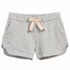 Girls Grey Jersey Shorts, 1, hi-res