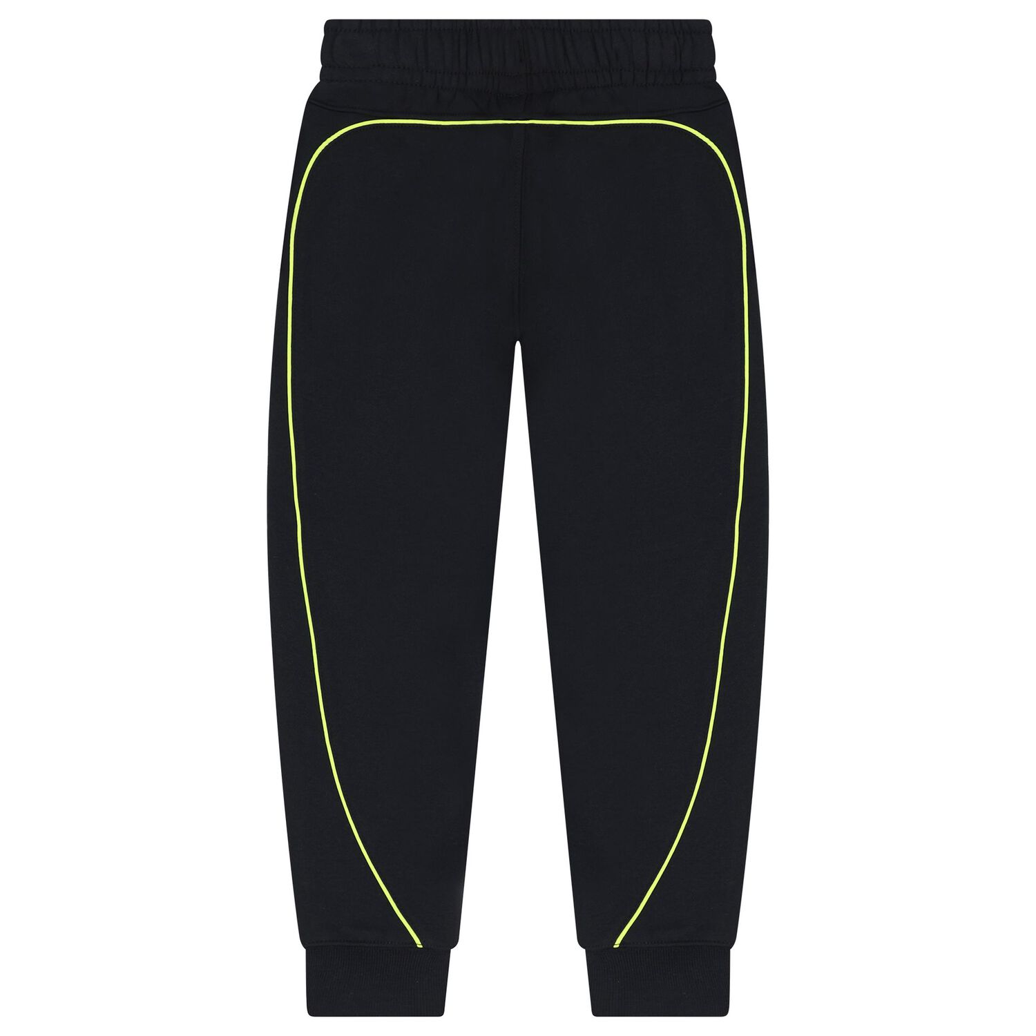 Black & Neon Green Logo Joggers, 1, hi-res