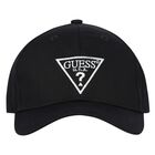 Boys Black Logo Cap, 2, hi-res