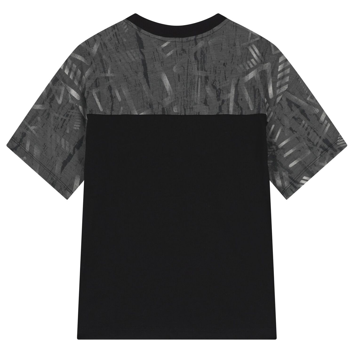 تي شيرت بالشعار باللون الأسود و الرمادي للأولاد, 3, hi-res