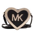 Girls Black Logo Heart Handbag, 1, hi-res