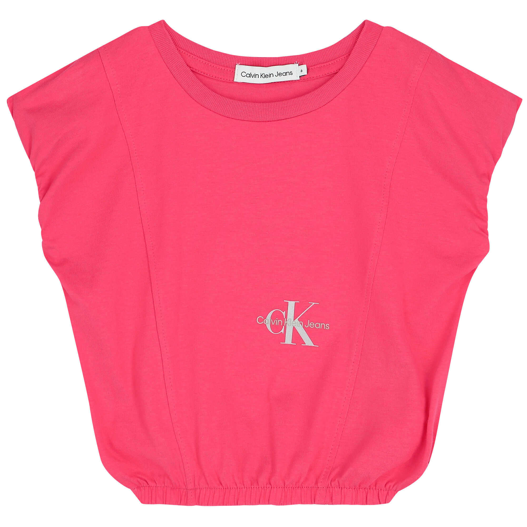 Calvin Klein Girls Pink Logo T Shirt Junior Couture QA