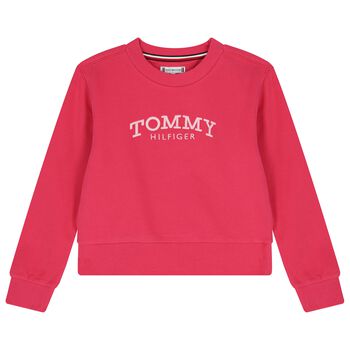 Girls Pink Logo Sweatshirt