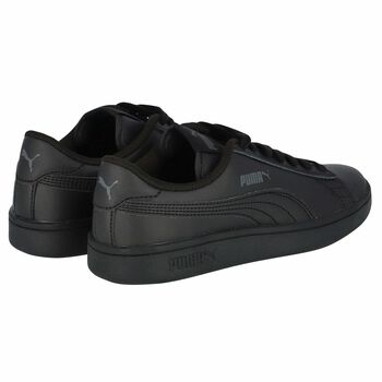 حذاء رياضي بالشعار باللون الأسود للأولاد